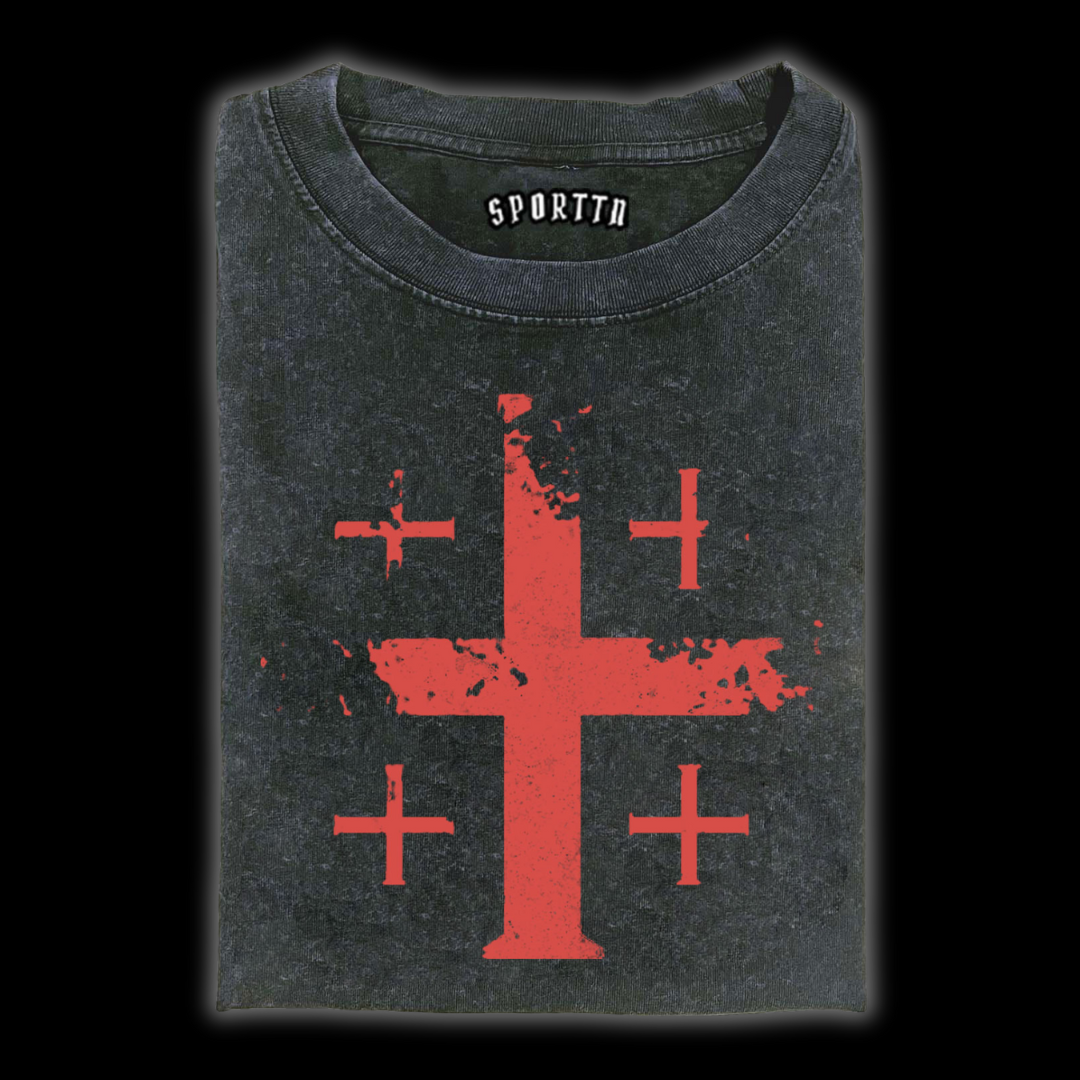 JERUSALEM CROSS VINTAGE T-SHIRT-LASPORTN