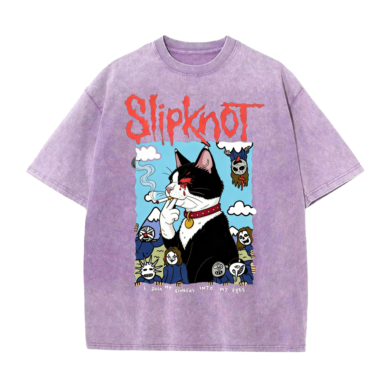 Slipknot Funny Smoking Cat T-shirt