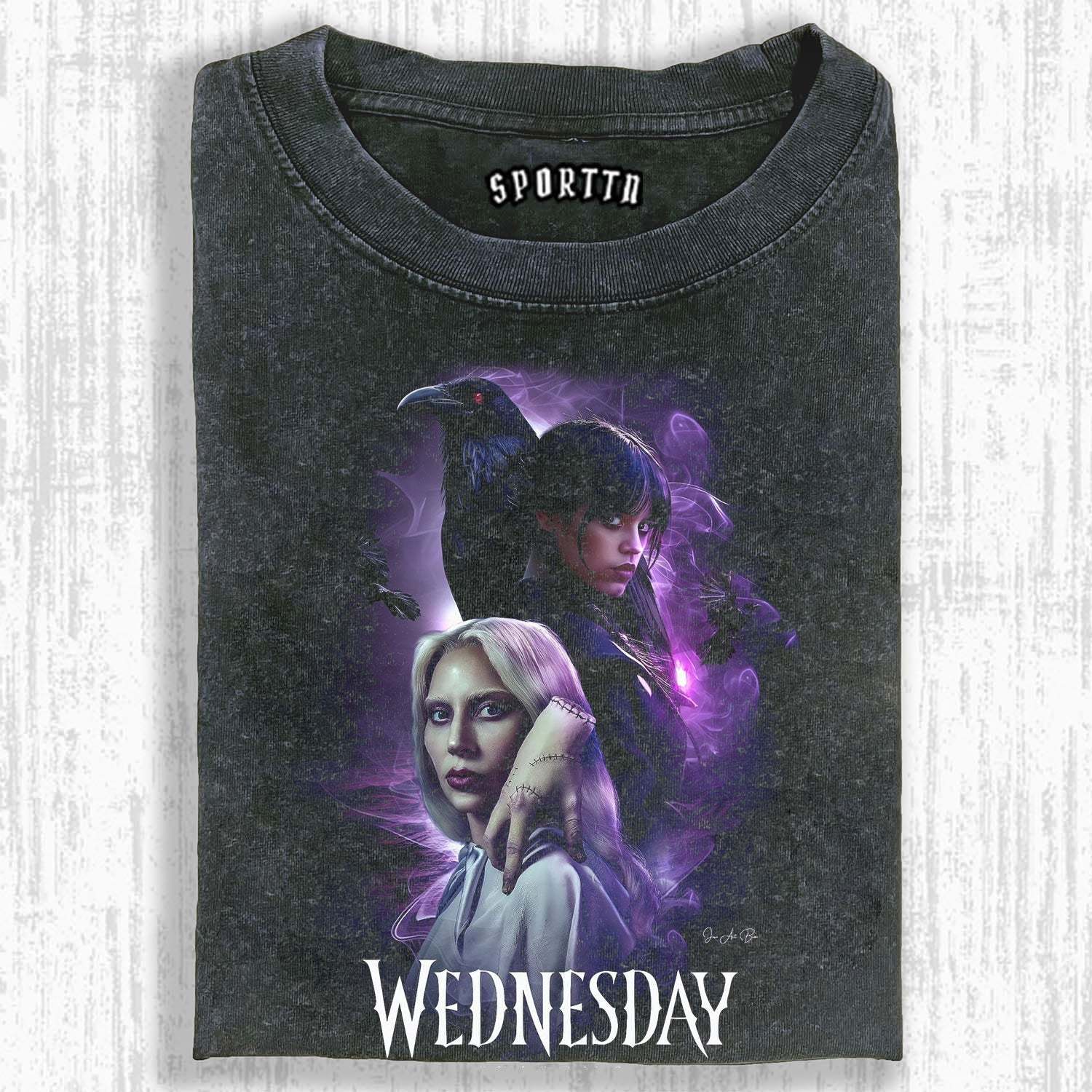 WEDNESDAY S2 THEMED V3 T-SHIRT-LASPORTN