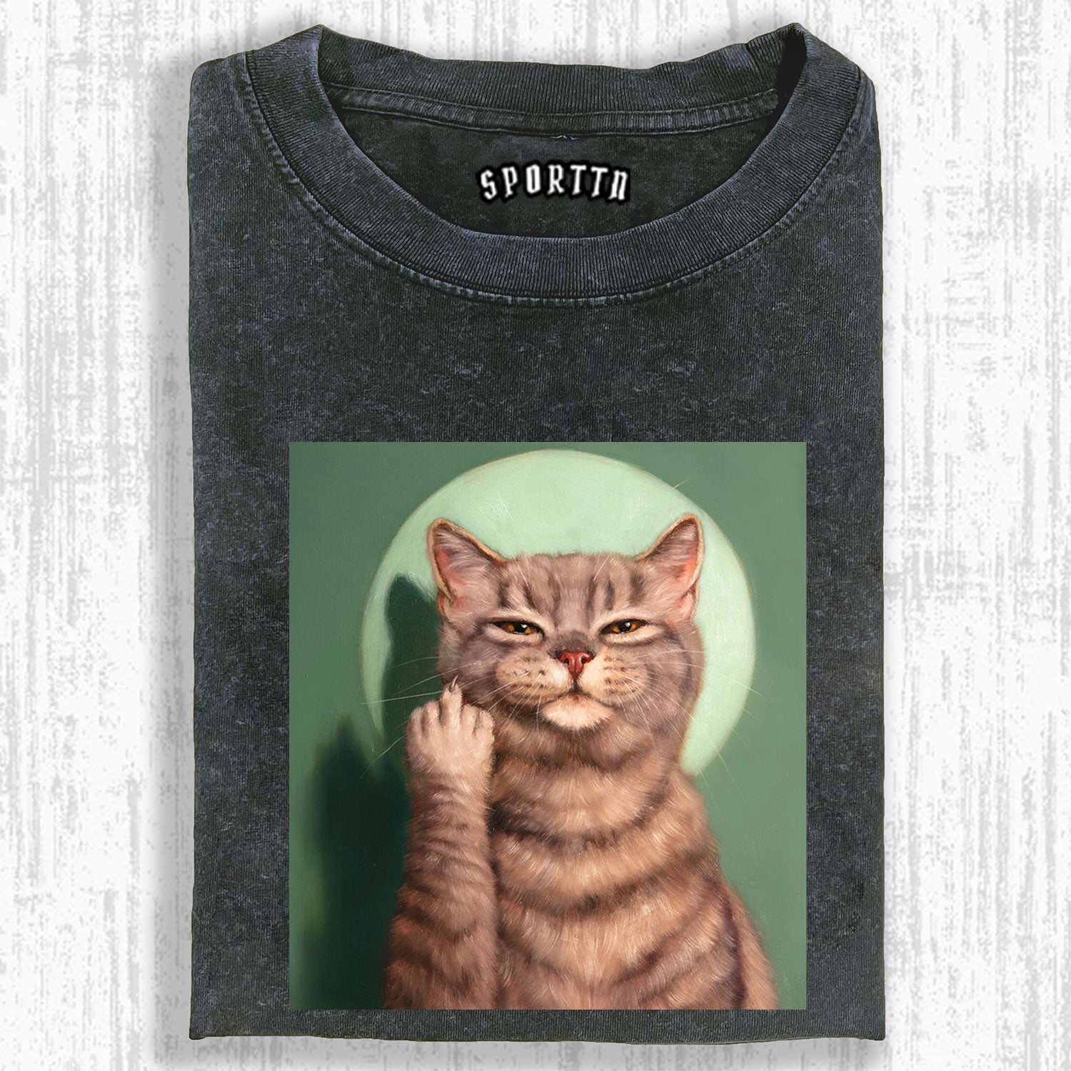 FINGER FUNNY CAT TEE-LASPORTN