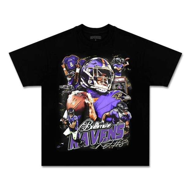 LAMAR JACKSON - BALTIMORE RAVENS THEMED COMMEMORATIVE T-SHIRT-LASPORTN