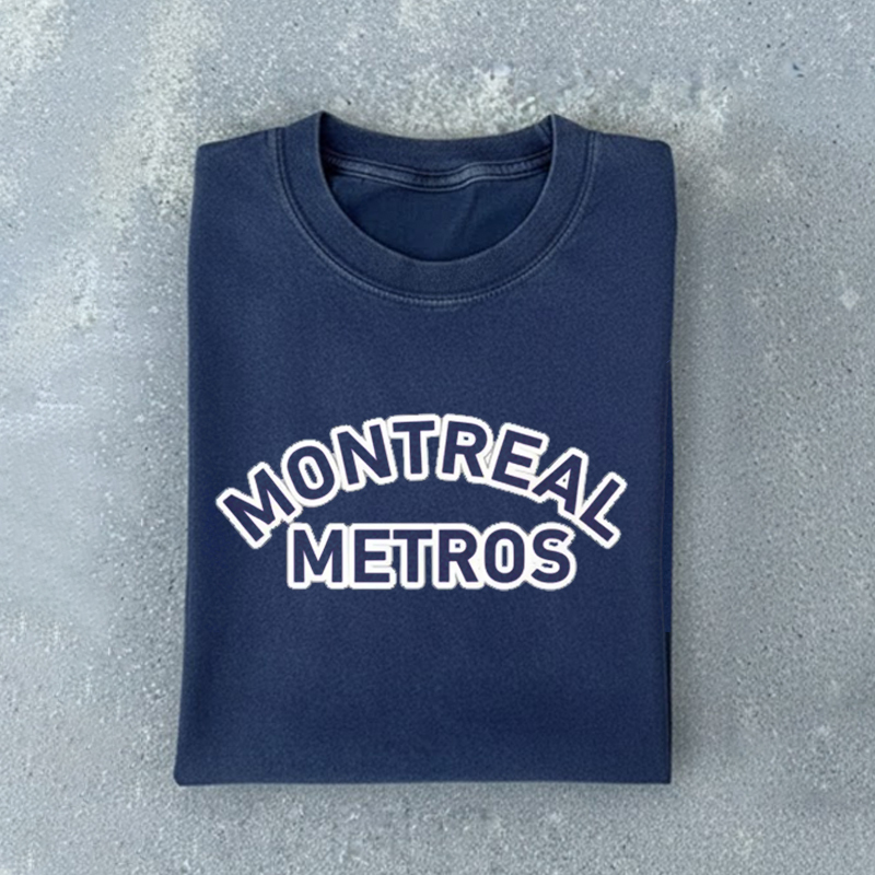 Montreal Metros Romance Hockey T-shirt-LASPORTN