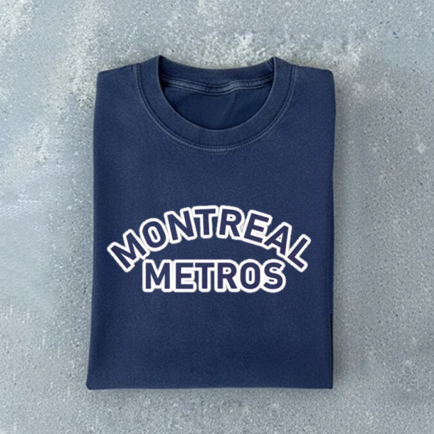 Montreal Metros Romance Hockey T-shirt-LASPORTN