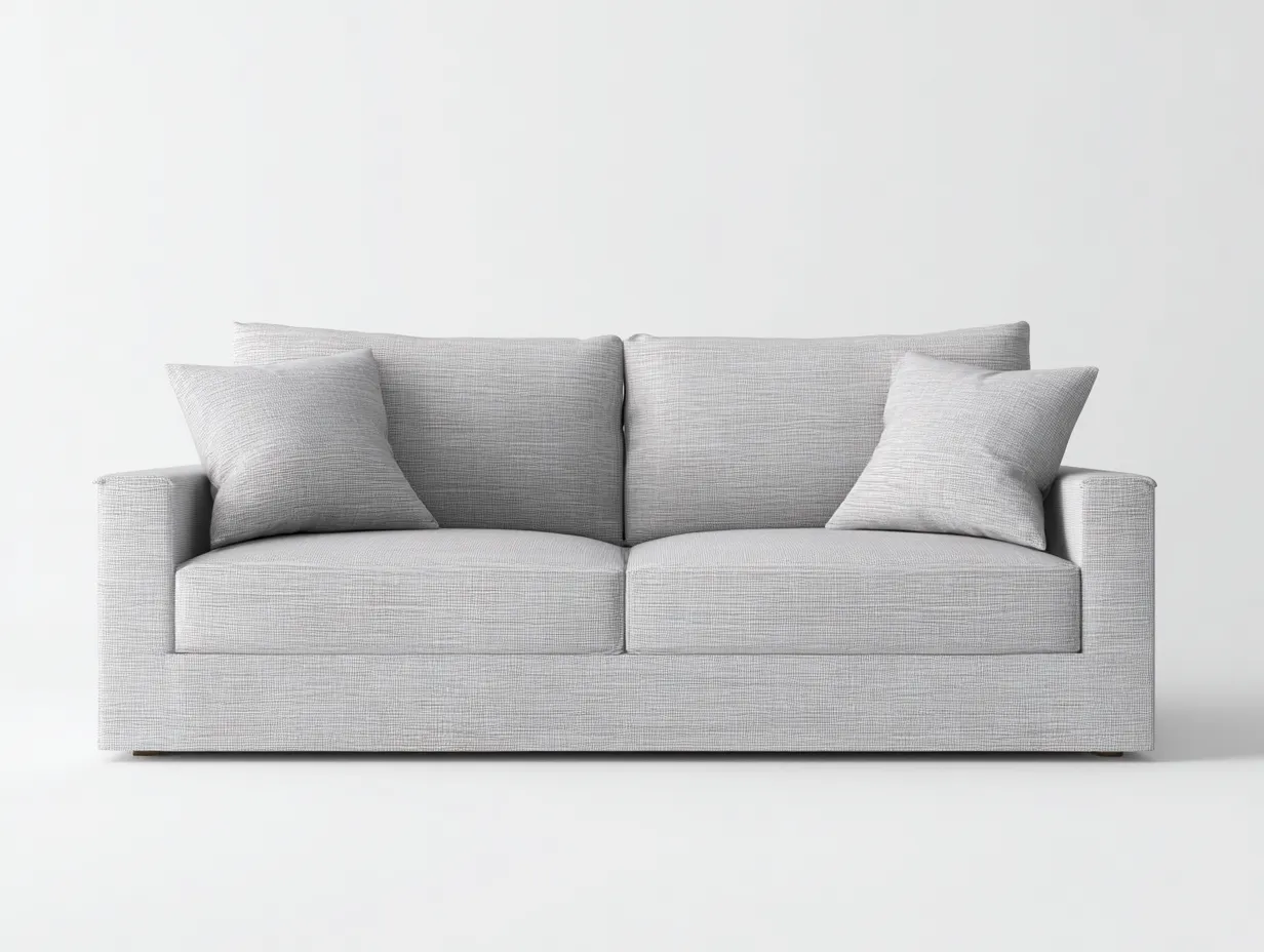 Canapé droit-tissu-192x95x82 cm-gris clair-style contemporain-Casagohut