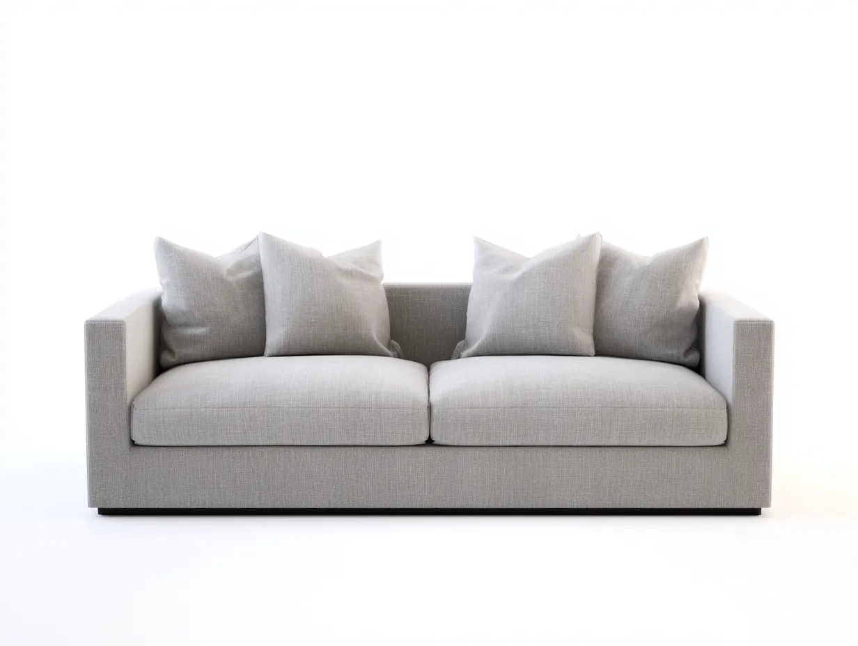 Canapé droit-tissu-204x97x80 cm-gris clair-style contemporain-Casagohut