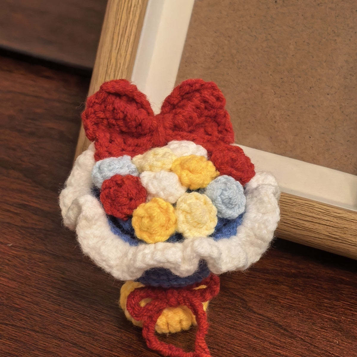 Fairytale Color Crochet Mini Bouquet Ring Box – Handmade Romantic Gift