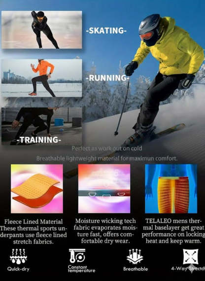 Athletic Tights for Winter Sports, Polyester Material, Value Pack