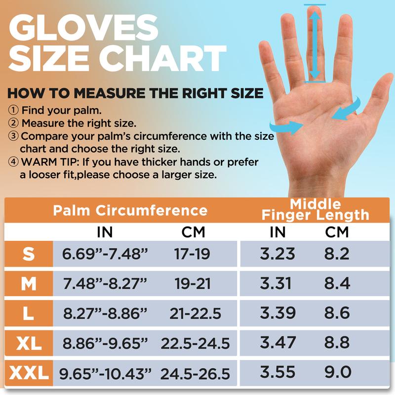 Winter Gloves for Men & Women – Thermal, Touchscreen, Full Finger