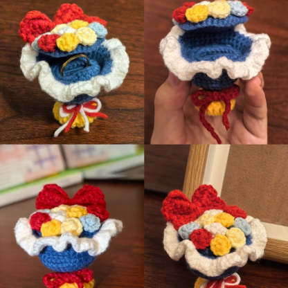 Fairytale Color Crochet Mini Bouquet Ring Box – Handmade Romantic Gift