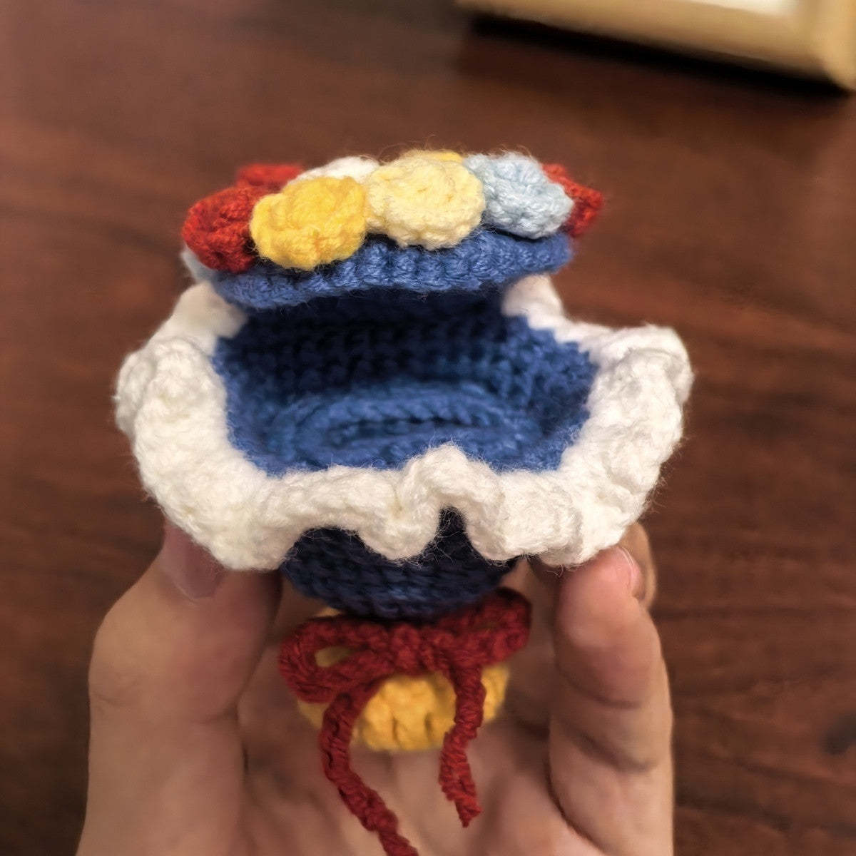 Fairytale Color Crochet Mini Bouquet Ring Box – Handmade Romantic Gift