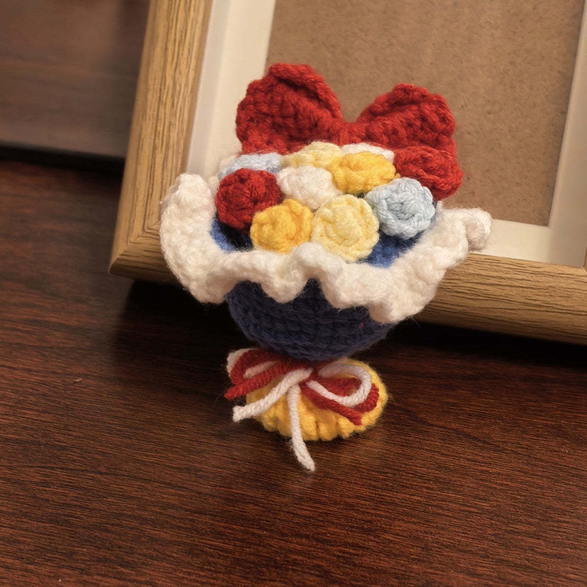 Fairytale Color Crochet Mini Bouquet Ring Box – Handmade Romantic Gift