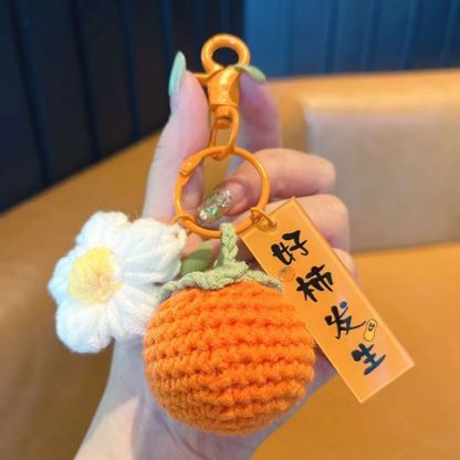 Handmade Fruit Keychain – Lucky Charm Bag Pendant