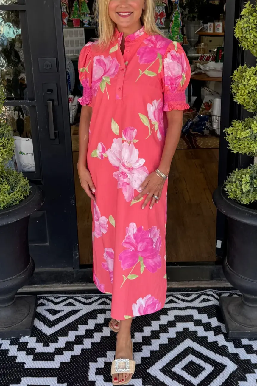 Fran Dress - Coral