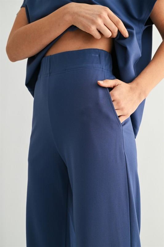 Lyla Stretch Pants Set, Slate