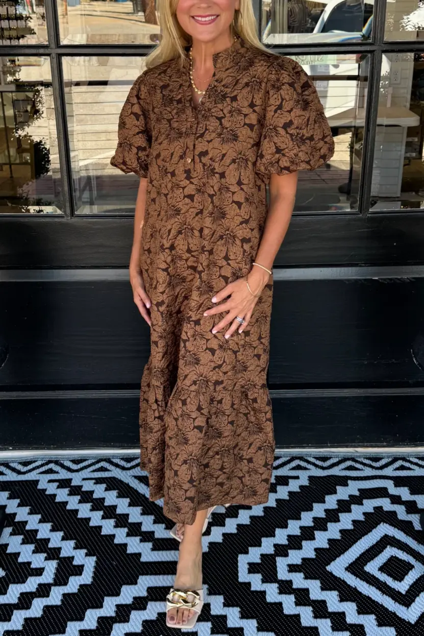 Mabel Dress - Brown