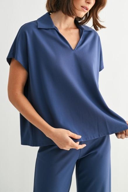 Lyla Stretch Pants Set, Slate