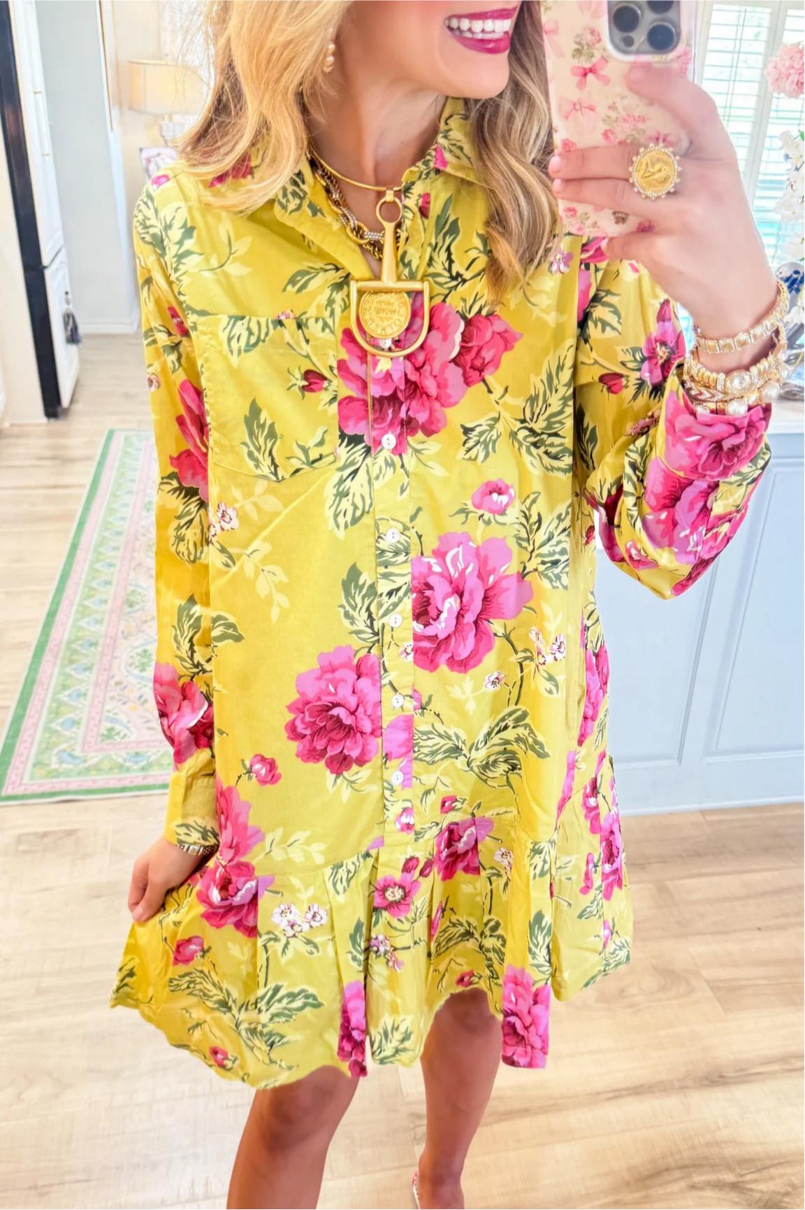 Uncle Frank Rose Shirtdress