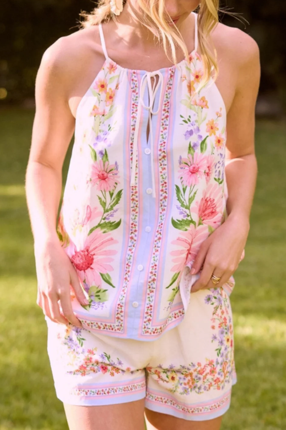 Bailey Floral Boarder Short Set