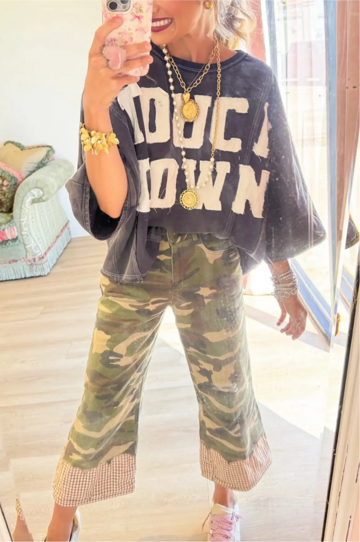 Navy Touch Down Oversized Sweatshirt