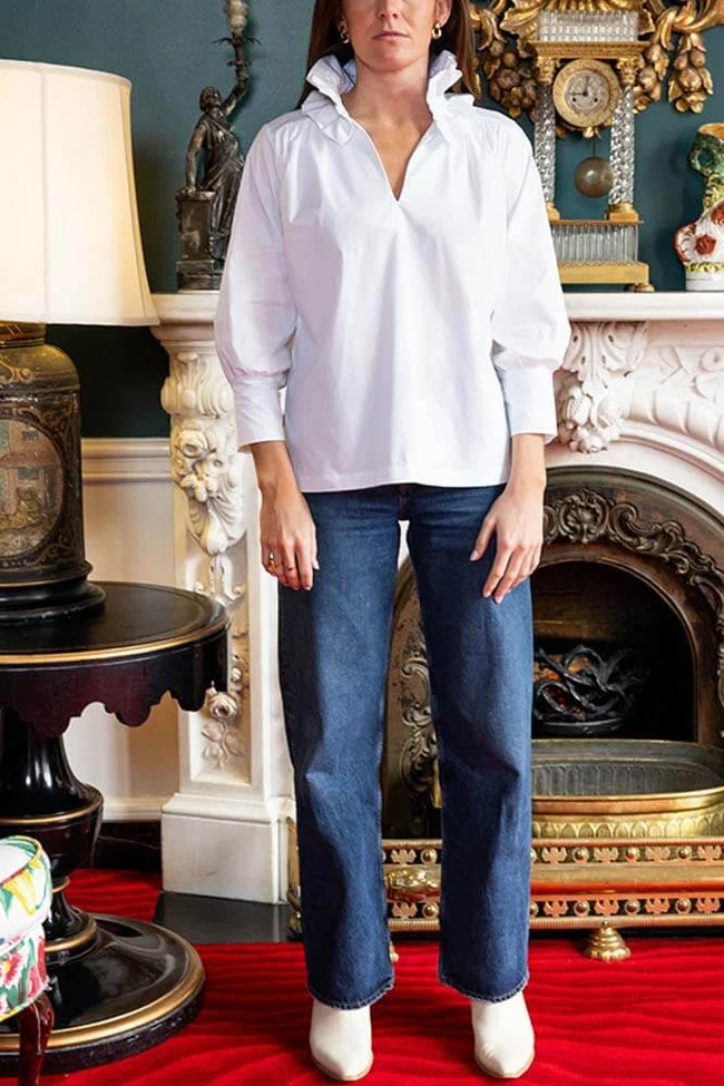 Harper Estate Top - Classic White