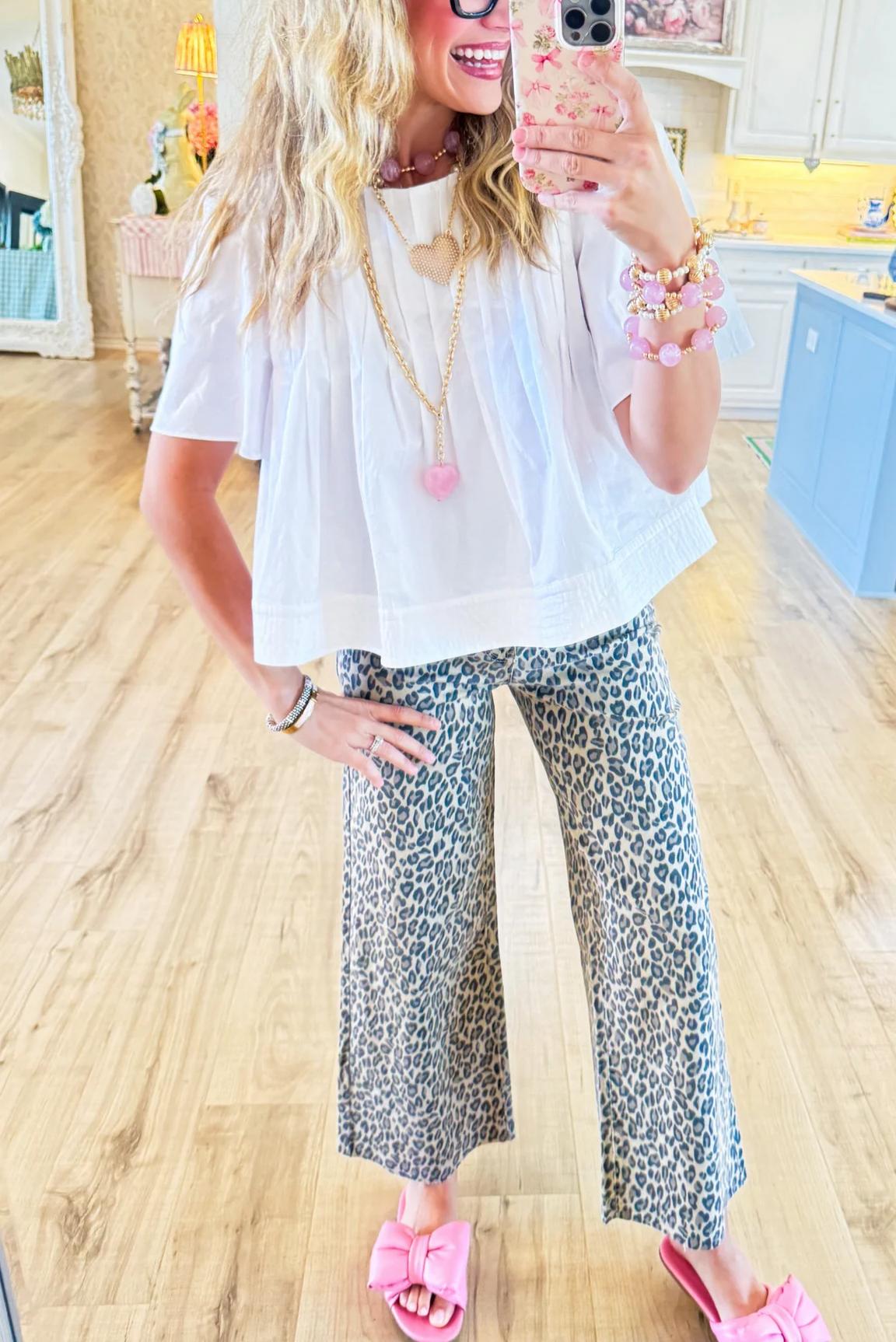 Off White Pleated Blouse