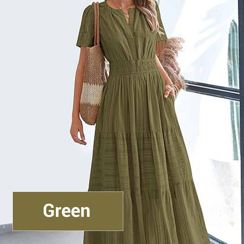 Smocked Maxi Dress – Great for Travel & Summer Strolls ☀️🧳