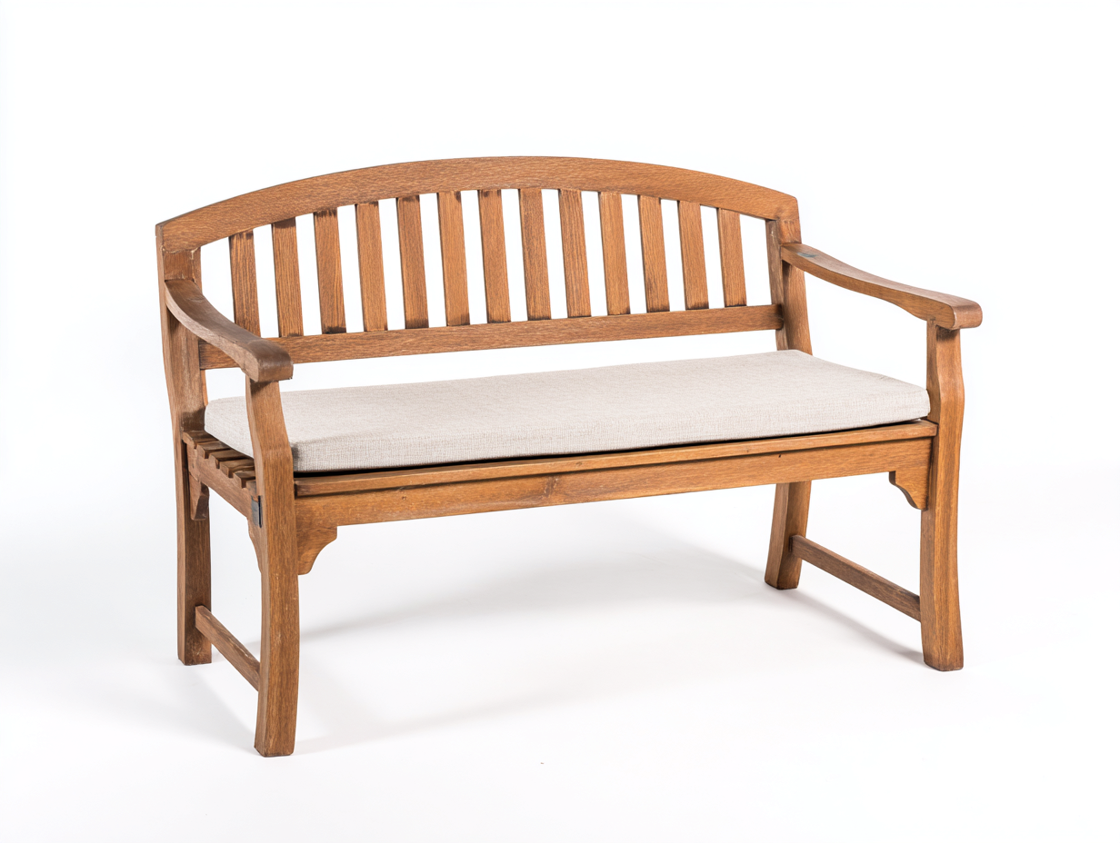 Garden Bench solid wood 50x22x35 inches - natural wood - outdoor classic design-Sheltervo