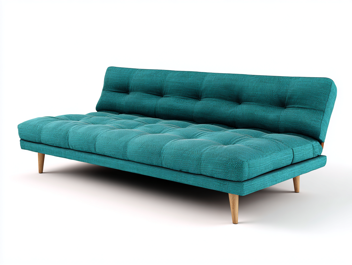 Standard Sofa fabric upholstery 78x34x32 inches - teal - modern convertible design-Sheltervo