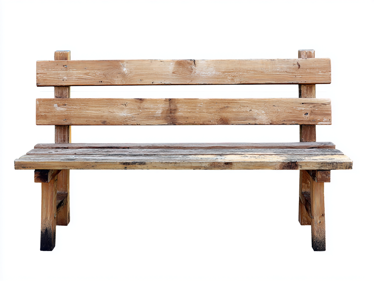 Garden Bench Solid Wood Construction 48x17x32 inches - Natural Wood - Outdoor Seating Design-Sheltervo