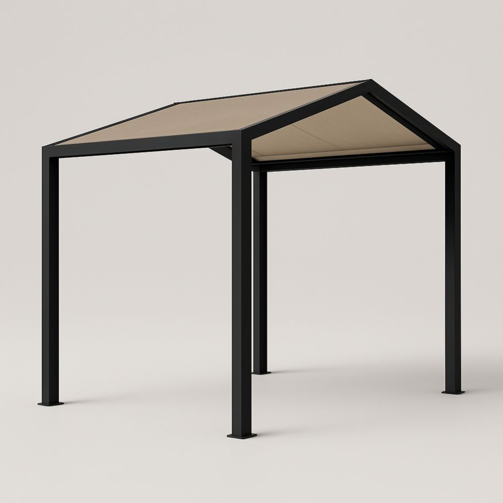 Gazebo da Esterno in Alluminio e Poliestere Beige