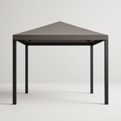 Gazebo quadrato in acciaio marrone 300x300 cm