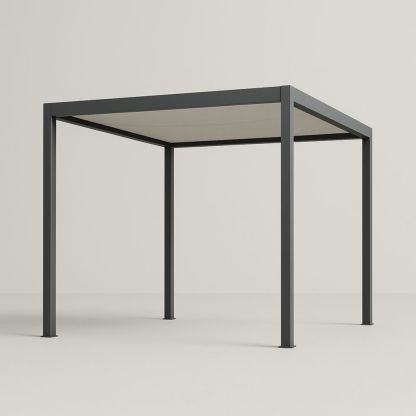 Gazebo quadrato in alluminio con tetto in tessuto 300x300 cm