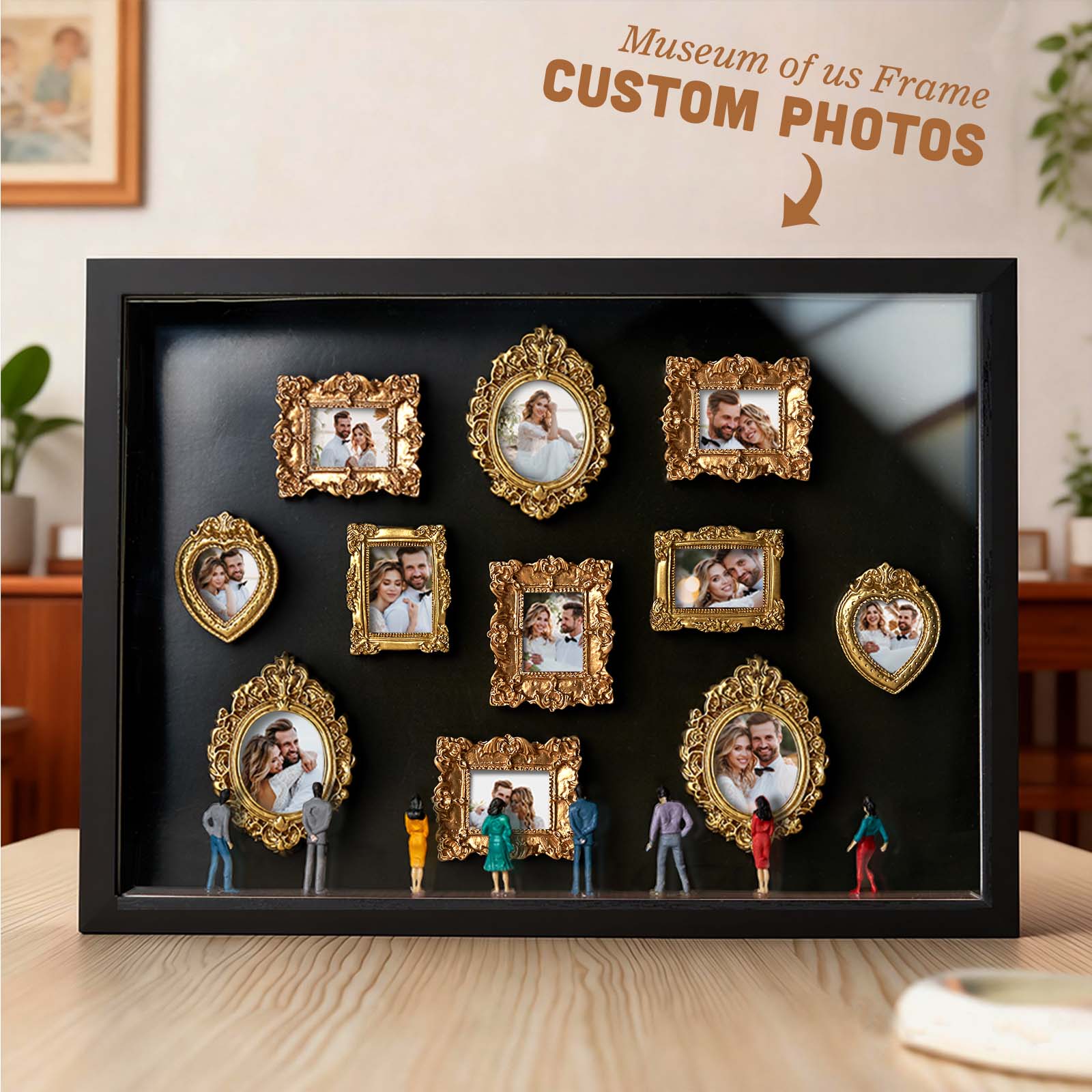 Museum of Us Shadow Box Frame Custom Frame Wedding & Engagement Gift Cute Miniature Museum Gifts Meaningful Gift Museum of Us Photo Frame