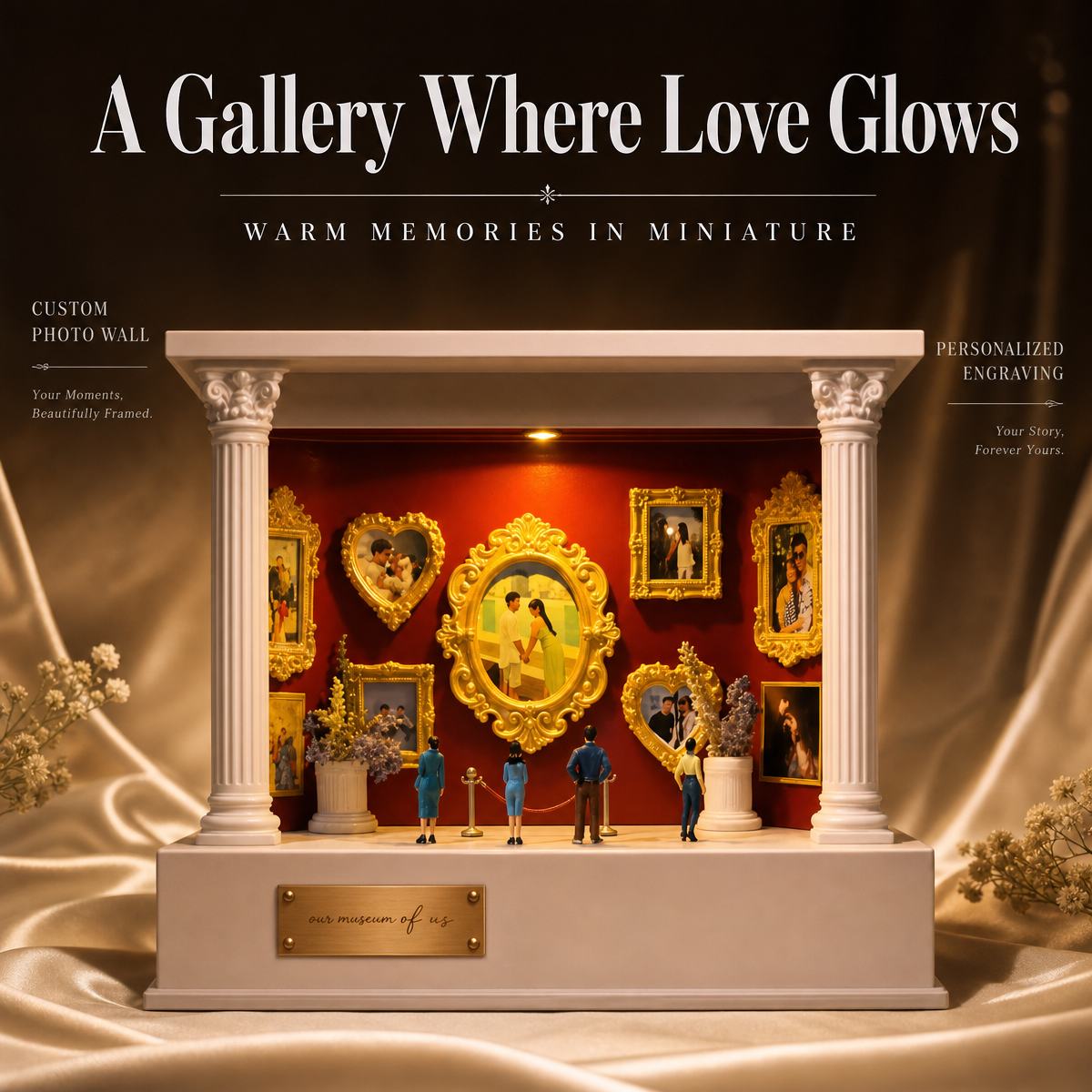 Miniature Art Gallery Frame Box– Customizable 'Museum of Us' Display Box for Couples & Home Decor-Museum of us Frame