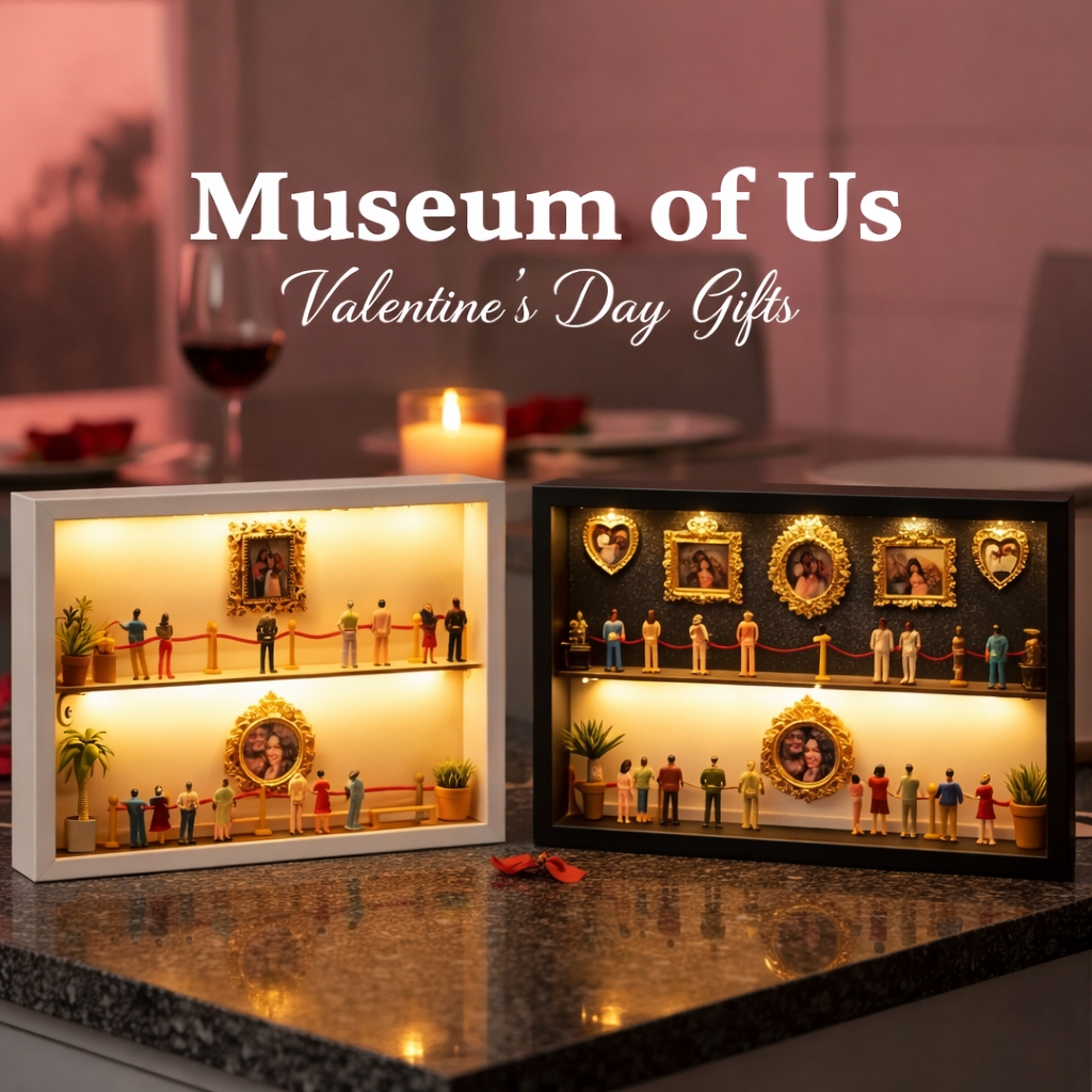 Personalized Museum of Us Frame Custom Photo Couples Gift for Her Mini Museum Gifts Best Valentine's Day Gifts- Custom Museum of us Frame