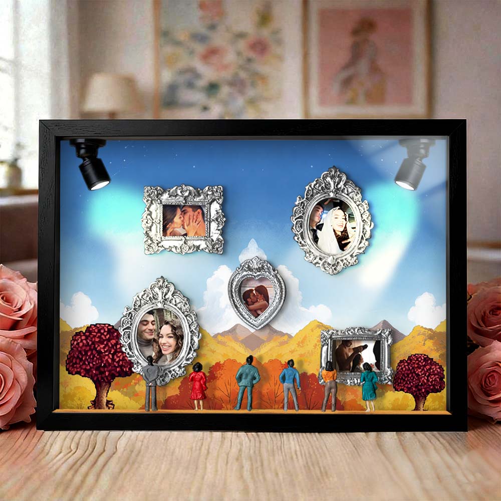 Museum of Us Frame Personalized Four Seasons Collage Photo Frame | Custom Romantic Memory Gift