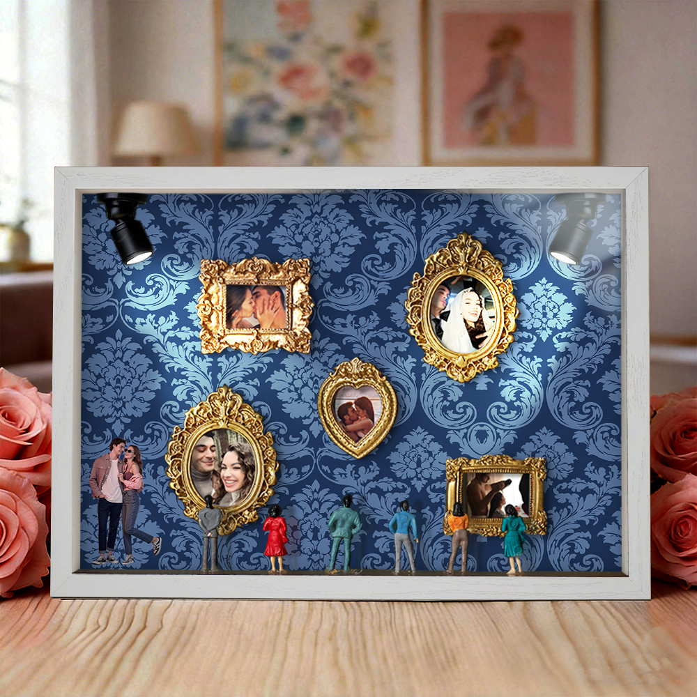Museum of Us Frame Personalized Vintage Silver Collage Photo Frame – Elegant Memory Display Gift
