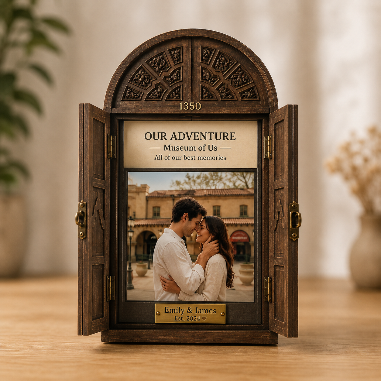 Museum of Us Custom Travel-Inspired Double-Door Photo Frame for Couples & Explorers-Museum of us Frame
