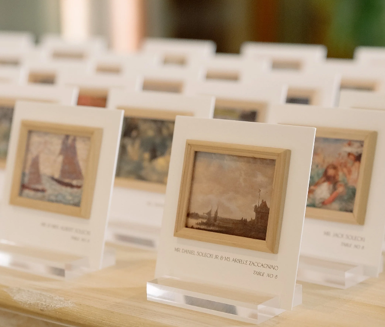 Museum of US Frame Style-Inspired Display Card – Mini Keepsake Greeting with Optional Stand-Museum of us Frame