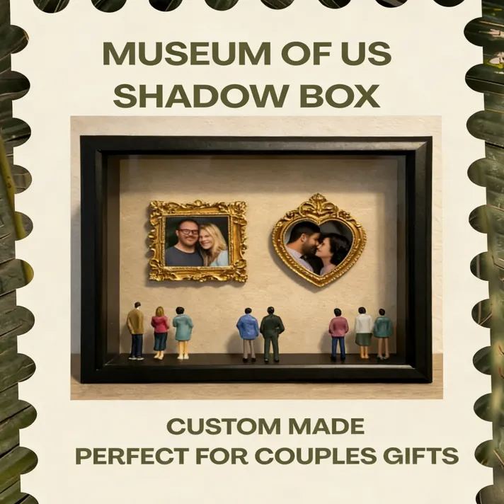 Museum of Us Custom Memory Shadow Box Card Personalized Anniversary Gift Card- Custom Museum of us Frame