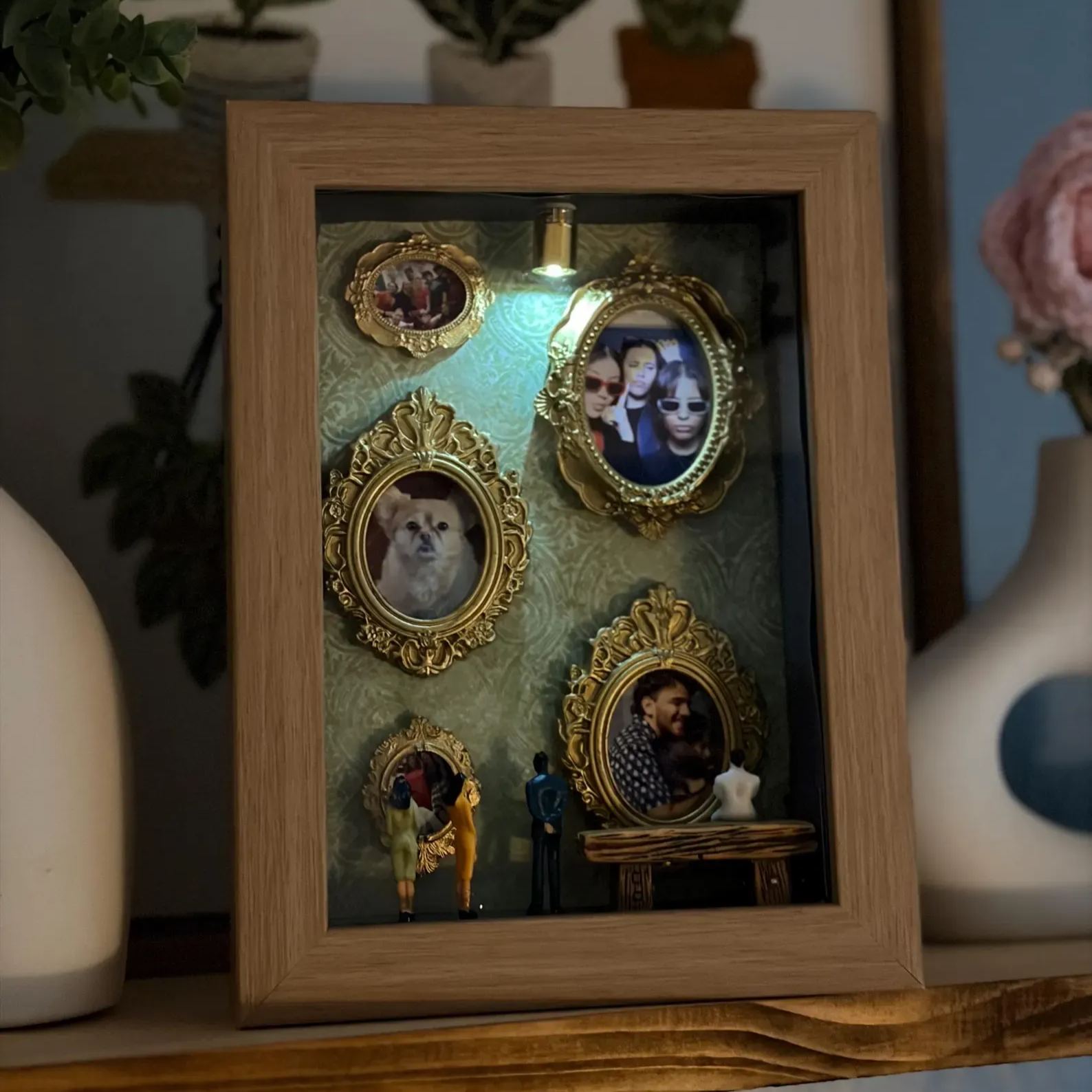 Mini museum of memories/shadowbox/decor/couples /friendship
