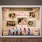 Museum of Us Frame – Personalized Mother’s Day Gift | Mini Memory Museum Frame for Mom | Meaningful Custom Family Keepsake