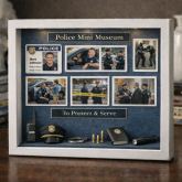 Museum of Us Frame – Personalized Police Couple Gift for Her | Mini Memory Museum Frame | Meaningful Law Enforcement Appreciation Gift