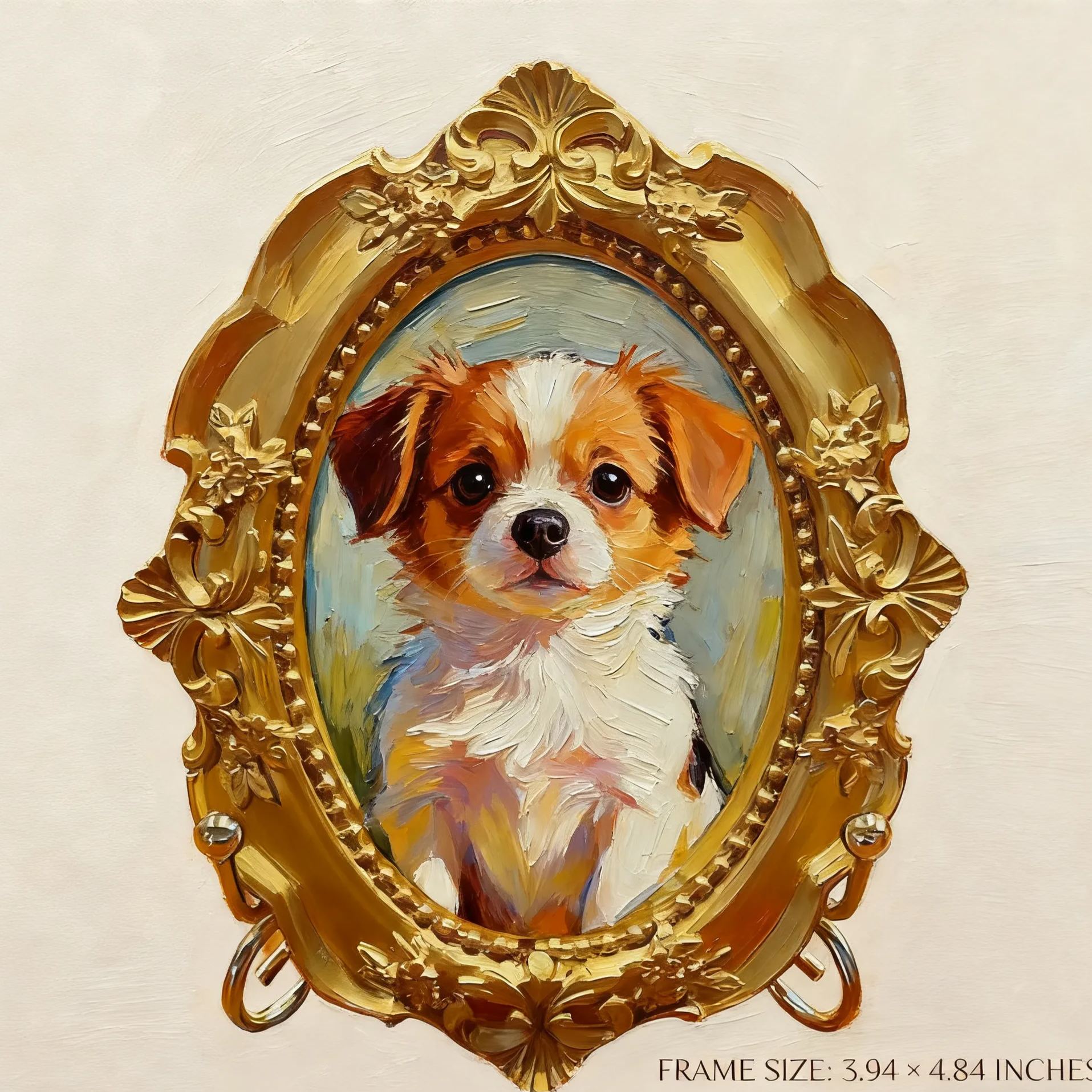 Custom Framed Pet Portrait in Acrylic Style, Personalized Painting from Your Photo, Dog & Cat Memorial Gift
