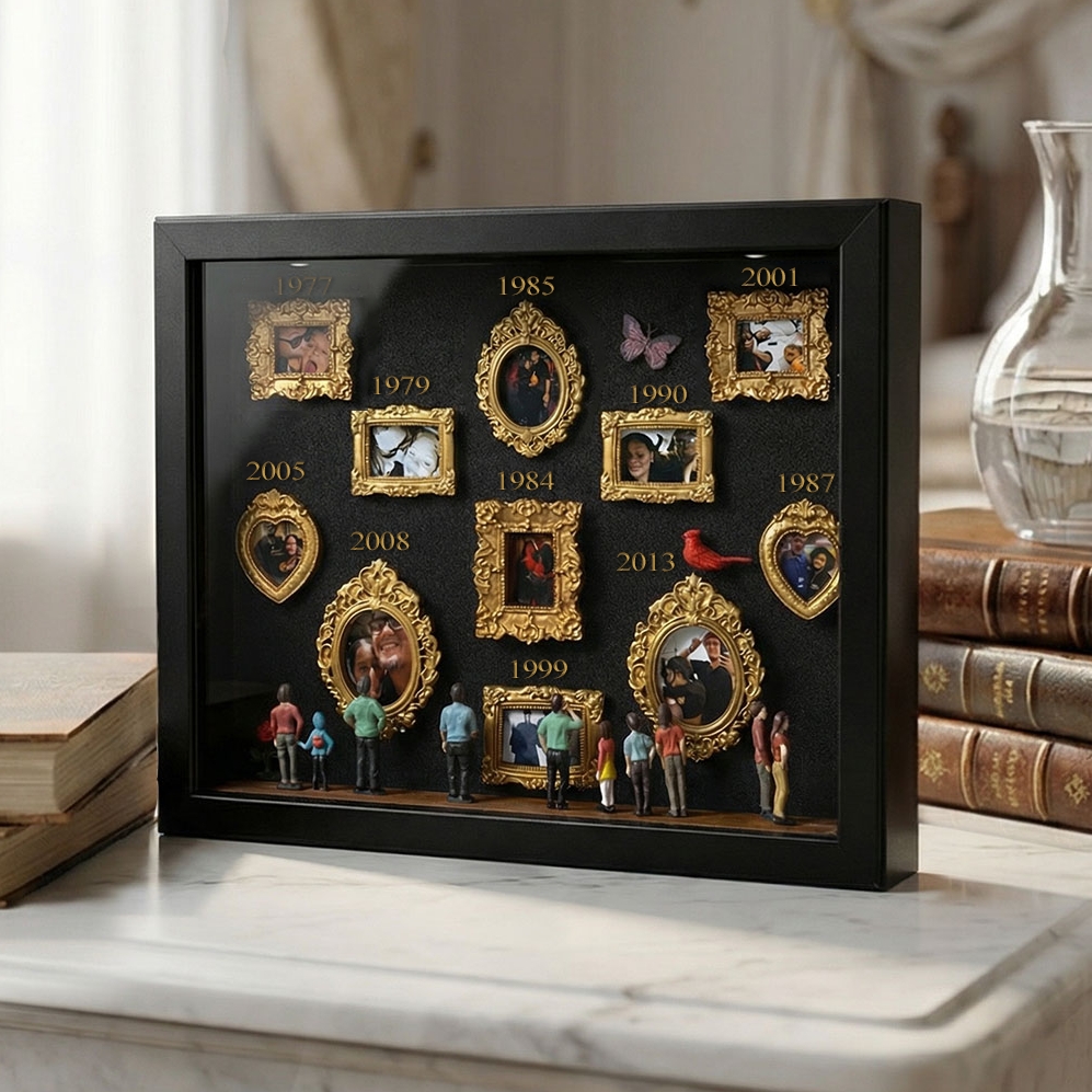 Custom Photo & Year Museum of Us Frame Gift for Someone You Love Cute Miniature Museum Gifts Meaningful Gift Family Gifts- Custom Museum of us Frame
