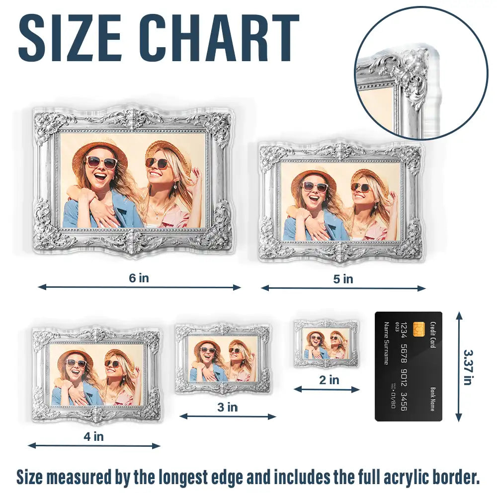 Custom Photo Portrait Funny Family Couple Siblings Besties - Personalized Acrylic Fridge Magnet