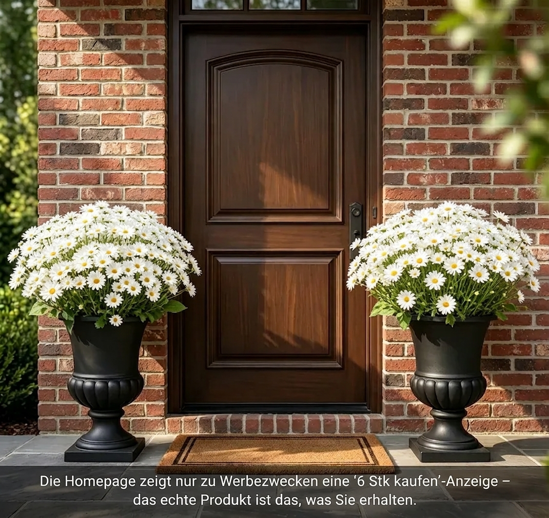 💥Letzter Tag: 70 % Rabatt🌼 – Künstliche Outdoor-Chrysanthemen (Sunset-Optik) – UV-beständig, wasserfest & windfest