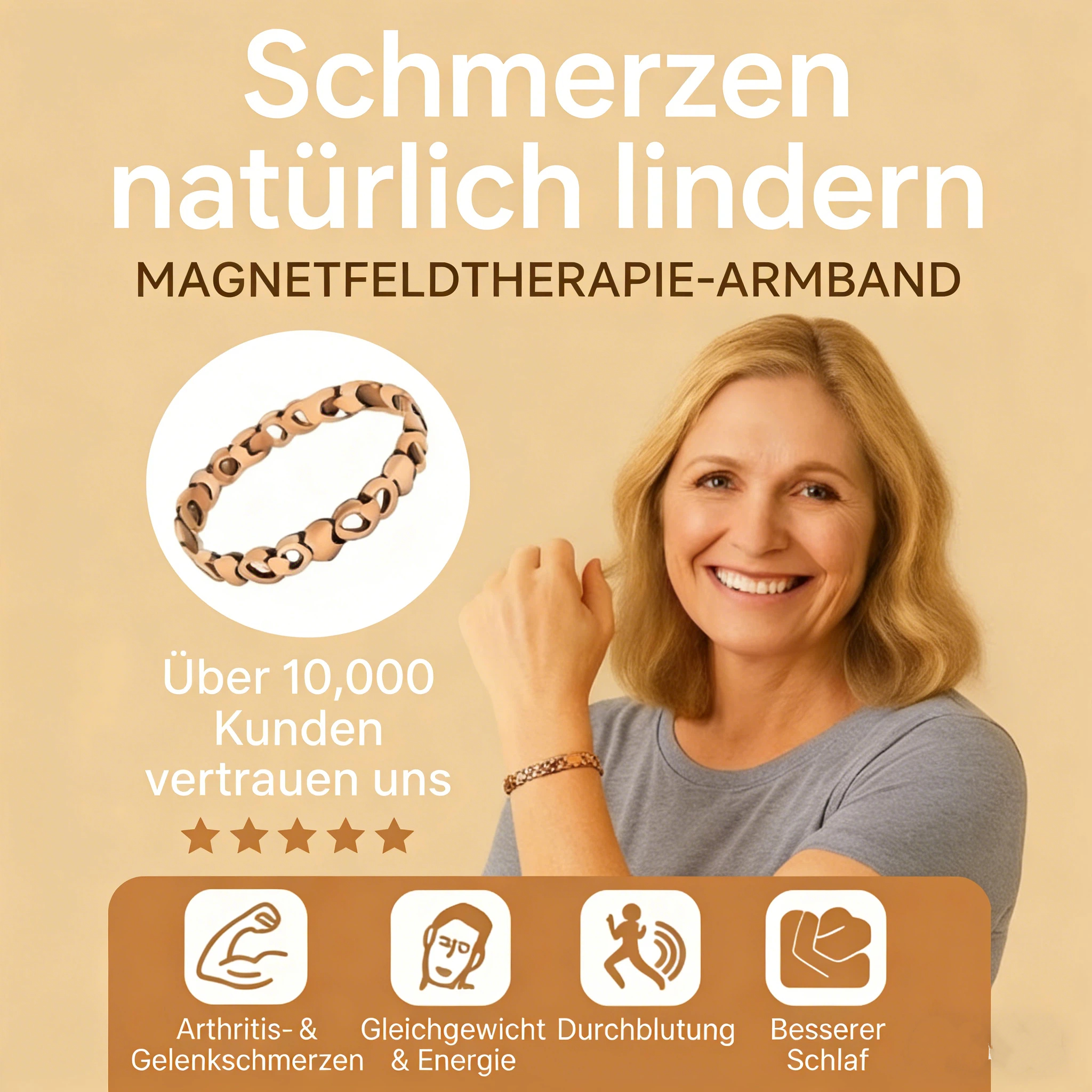 💥Winter-Sonderangebot: 65 % Rabatt✨ Das magnetische Kupferarmband