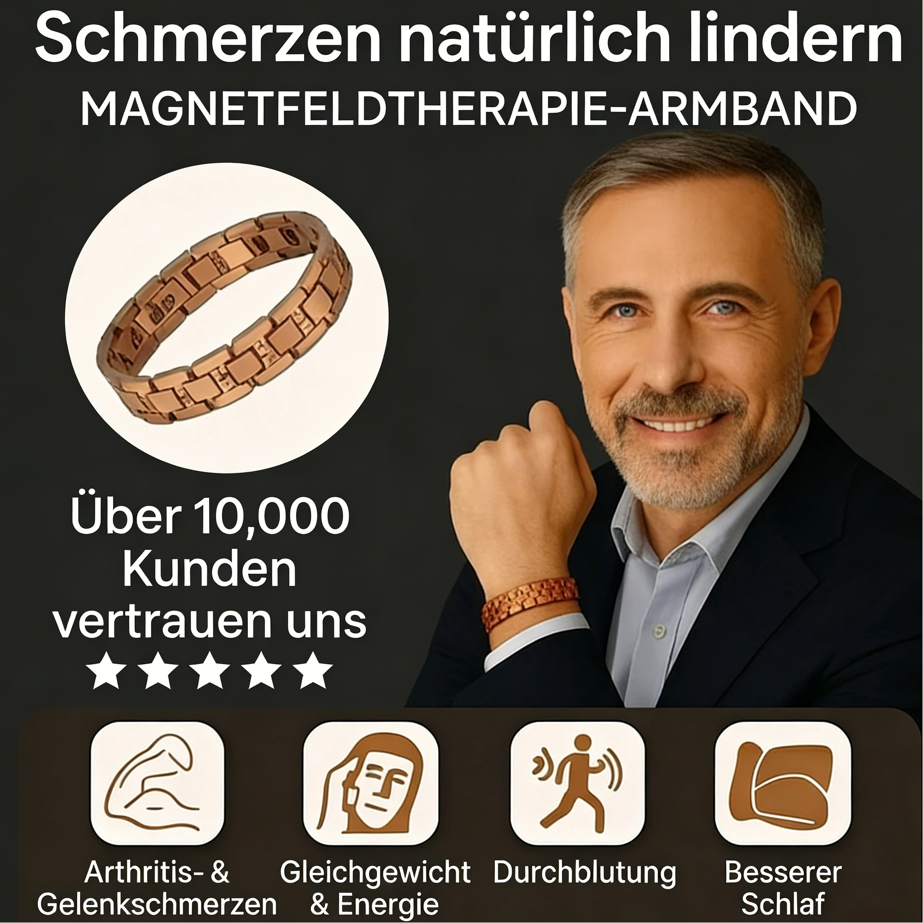 💥Winter-Sonderangebot: 65 % Rabatt✨ Das magnetische Kupferarmband