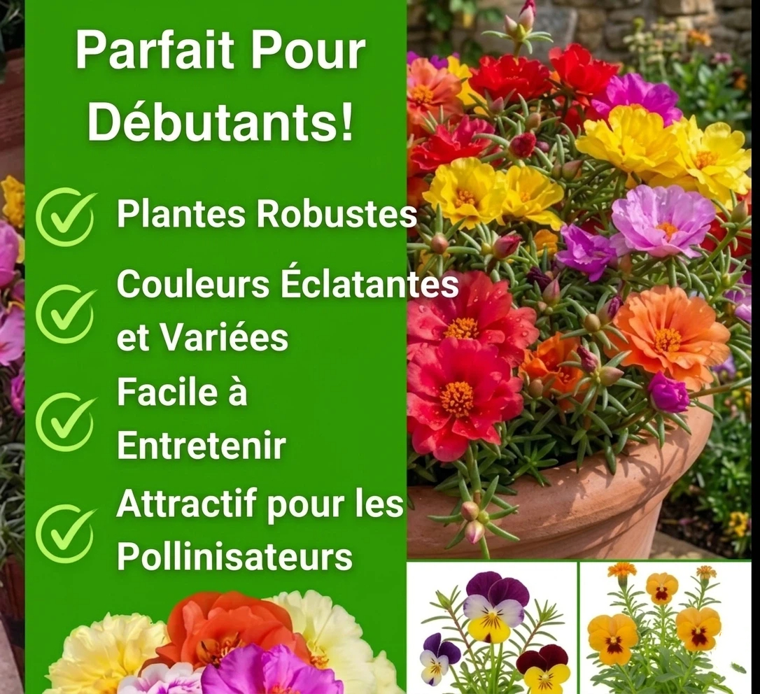 🌸 Portulaksamen – Gefüllte Moosrose